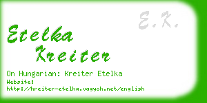 etelka kreiter business card